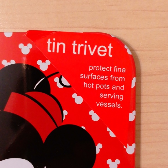 Mickey Minnie Mouse Metal Tin Cork Trivet Hot Plate - Picture 2 of 6